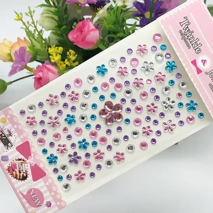 Nouveaux autocollants sur le visage enfants tatouage temporaire strass maquillage brillant