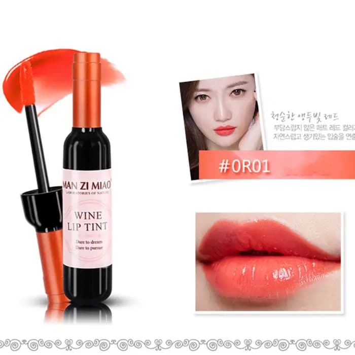 Rouge à lèvres longue durée imperméable en forme de bouteille de vin pour femme