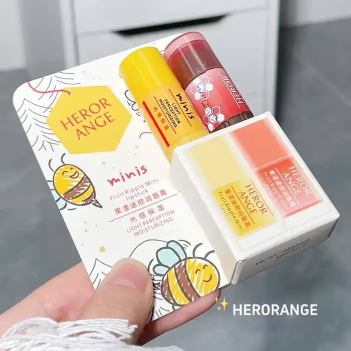 Mini baume à lèvres au miel et aux fruits, hydratant, nourrissant, Anti-rides, masque de soin, Anti-