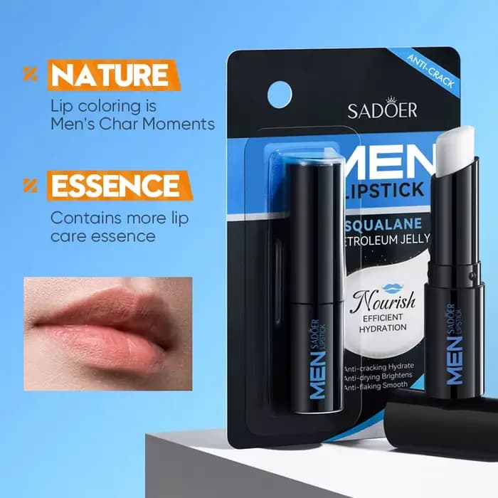 SADOER baume à lèvres pour hommes hydratant Anti fissuration réparation nourrissant hydratant rouge