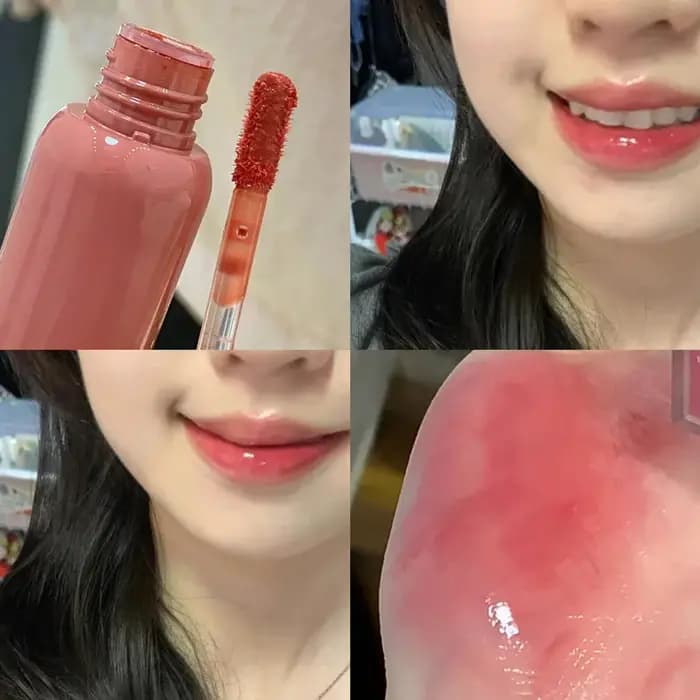 Gloss à lèvres rouge violet gelée