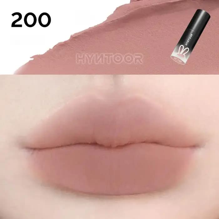 Hyntoor rouge à lèvres mat et miroir brume douce Punk nu noir gothique hydratant boue