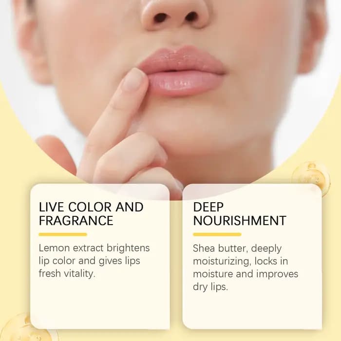 Baume à lèvres citron gingembre curcuma mélanine foncée enlever masque brillant huile exfoliant propre améliorer la
