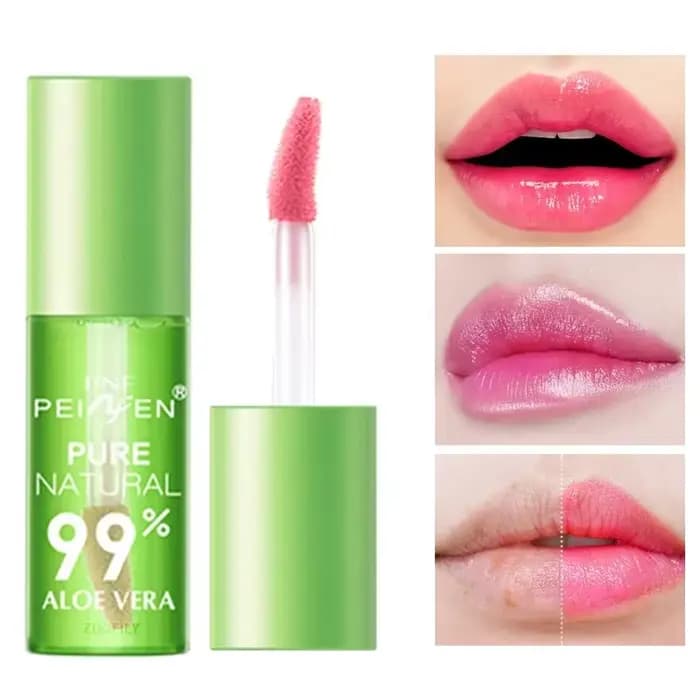 1 pièces hydratant naturel Aloe Essence brillant à lèvres couleur variable Portable imperméable longue durée nutritif