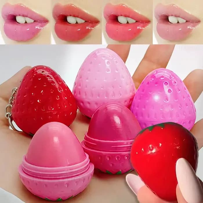 Lot de 1/4 baumes à lèvres hydratants longue durée à la fraise
