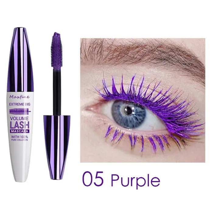 Mascara tridimensionnel 5D violet bleu blanc base