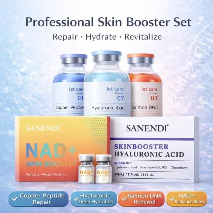 Sérum ADN de saumon NAD+ Sanendi, essence de peptide de cuivre, acide hyaluronique, booster de peau,