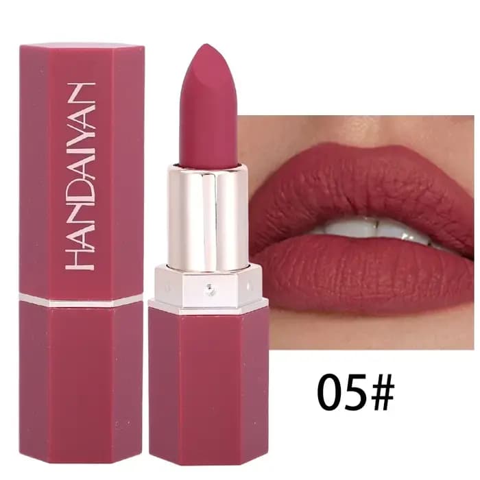 Rose Rose Nude mat velours rouge à lèvres rendu des couleurs durable antiadhésif tasse Sexy rouges à lèvres imperméable beauté lèvres maquillage cosmétique