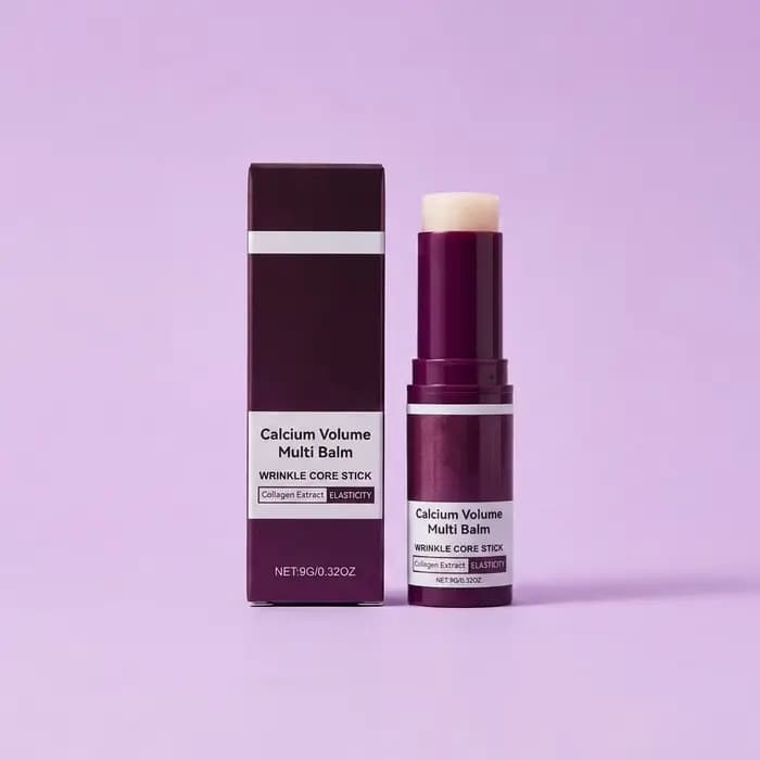 Baume multi-usages hydratant et nourrissant au collagène et au calcium pour les lèvres, les yeux, le visage et le cou – Soin quotidien portable en stick