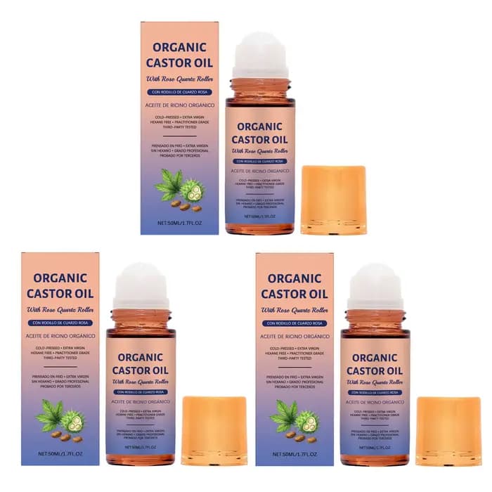 Sérum à l'huile de ricin biologique en roll-on