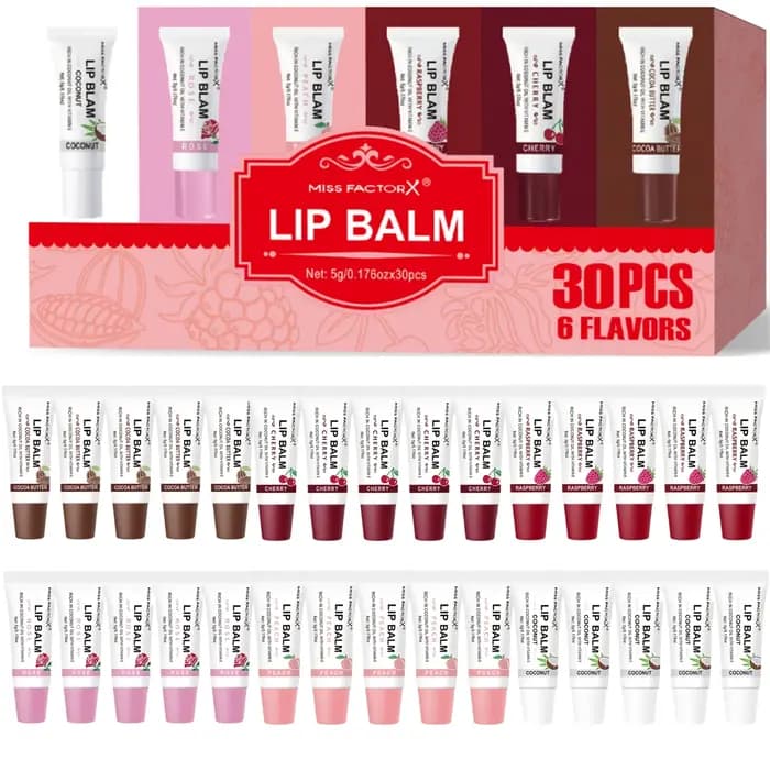 30 pièces MISS FACTORX Rouge à lèvres infusé à l'acide hyaluronique et au collagène - Coloration