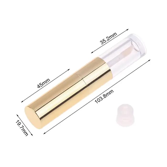 Tube de brillant à lèvres transparent vide à Double extrémité de 2.5ml, bouteilles de baume à lèvres