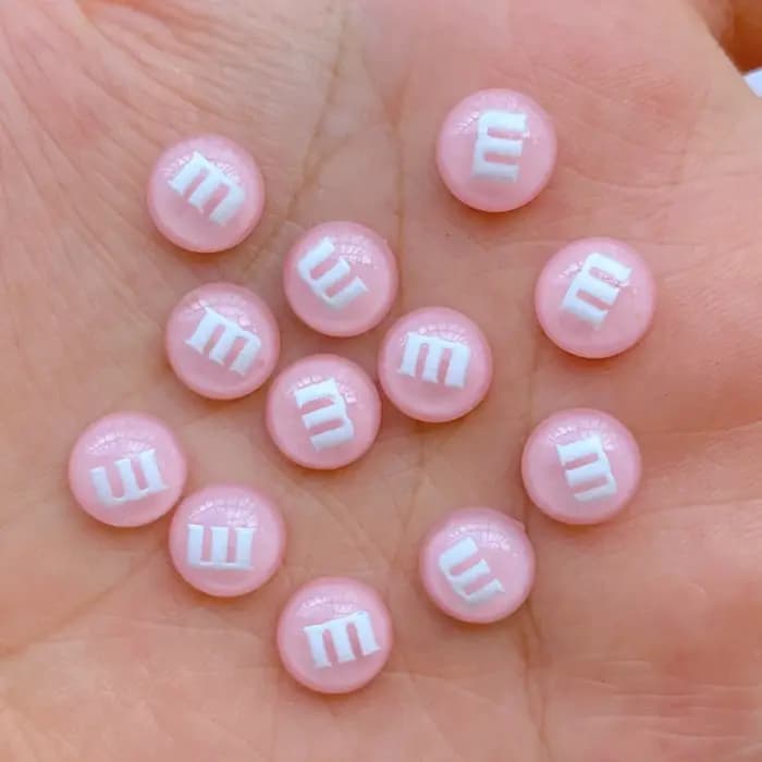 50pcs mignon 8mm mixte Mini bonbons ongles strass gemmes paillettes Nail Art bijoux manucure