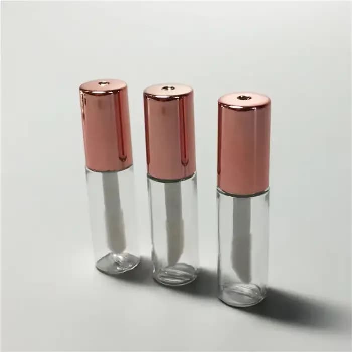 Tube vide de brillant à lèvres en or Rose de 2ML