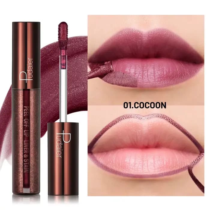 Vernis à lèvres pelable 5 couleurs, longue durée, imperméable, brillant pelable, tons roses hautemen