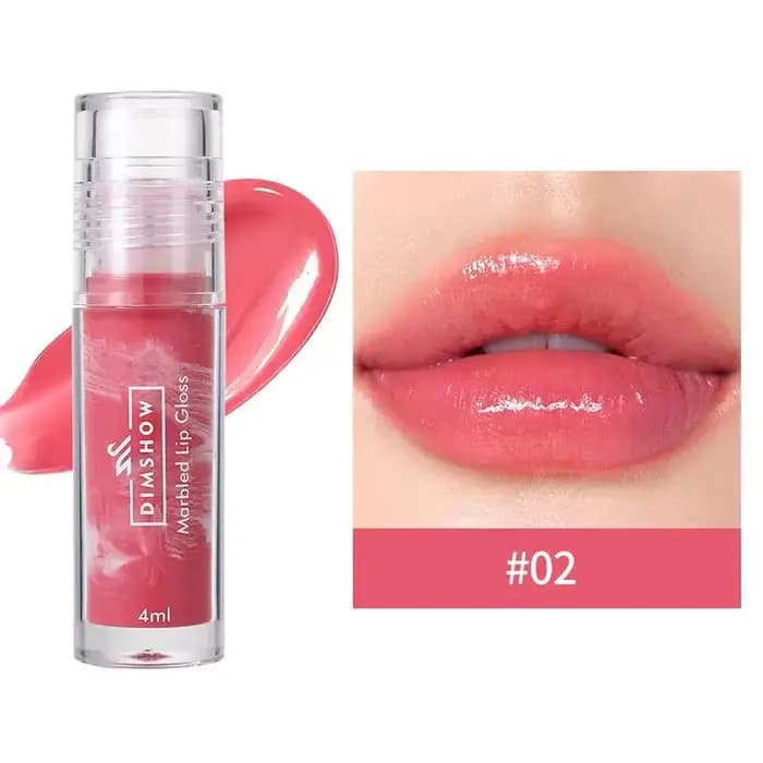 DIMSHOW Baume à lèvres hydratant effet miroir à motif marbré 6 couleurs - Créez un look