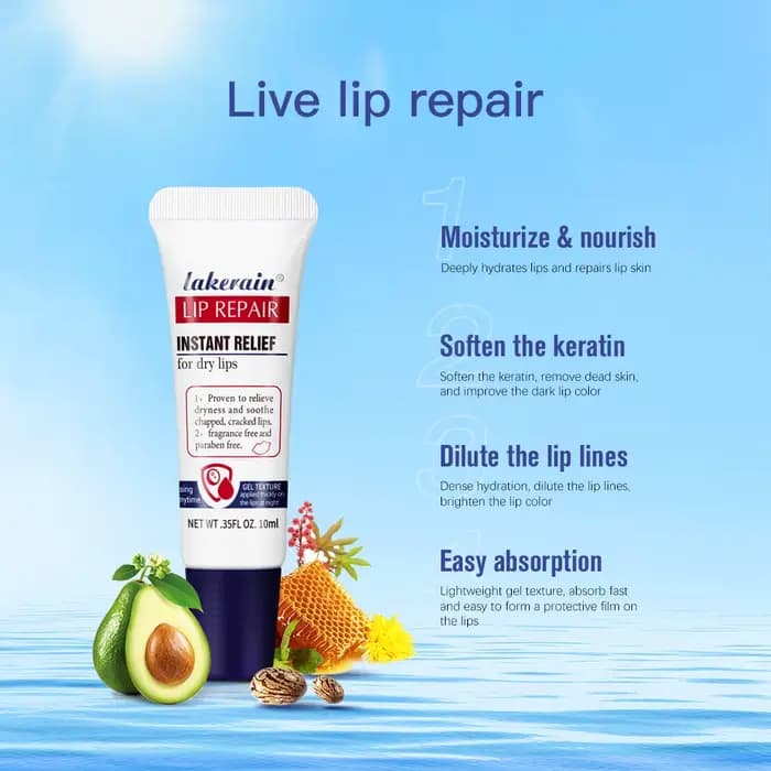Tuyau soin des lèvres réparation Gel crème hydratant