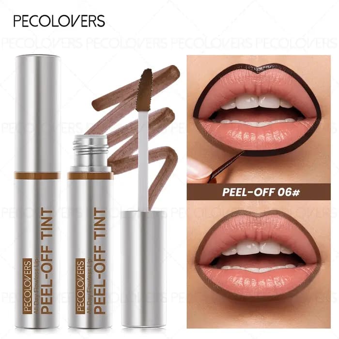 1 pièce Rouge à lèvres waterproof effet tatouage peel-off