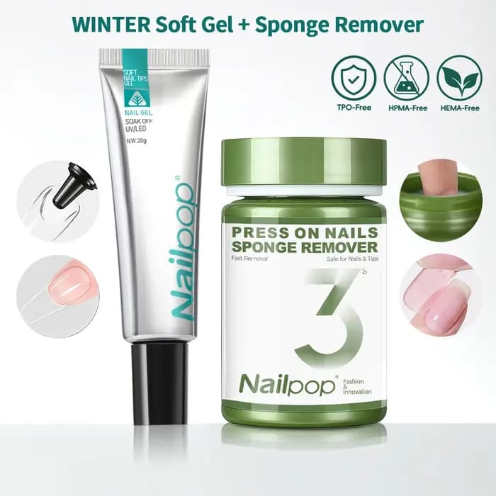 Nailpop Pro doux ongles conseils Gel colle 20g adhésif faux
