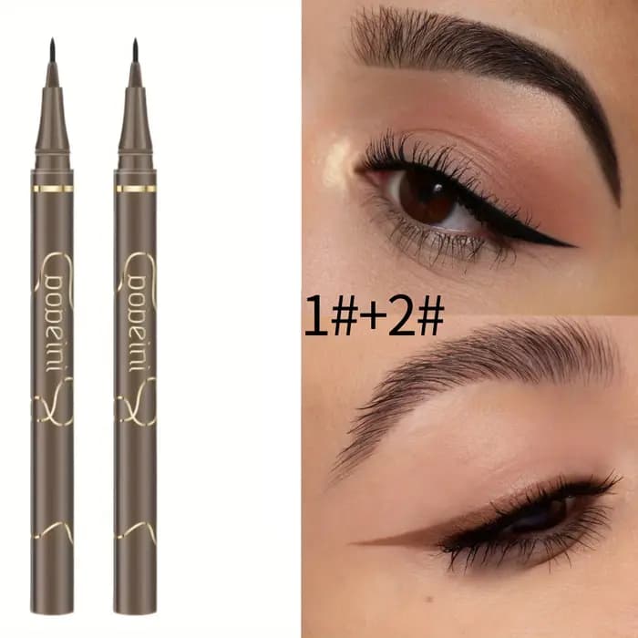 Eyeliner liquide imperméable à séchage rapide/ultra-fin mat noir marron/eyeliner ver à soie longue durée/maquillage des yeux/cadeaux
