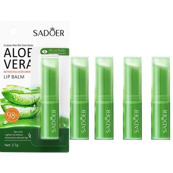 Baume à lèvres réparateur hydratant rafraîchissant à l'aloe vera et aux vitamines