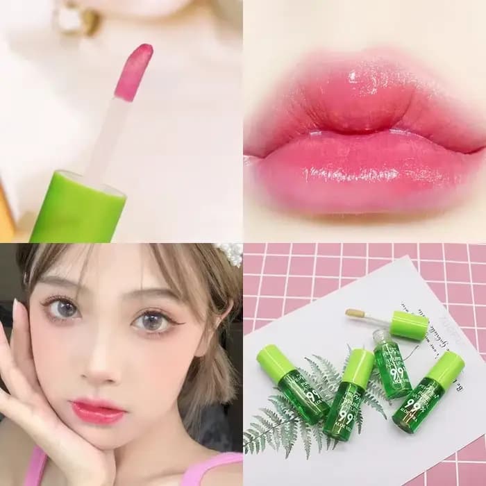 1 pièces hydratant naturel Aloe Essence brillant à lèvres couleur variable Portable imperméable longue durée nutritif