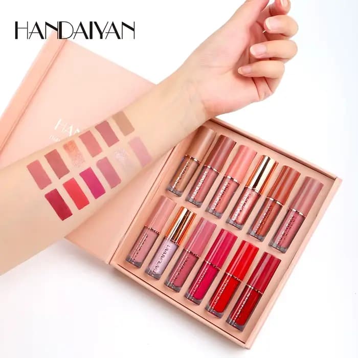 Kit de rouge à lèvres liquide mat 12 couleurs