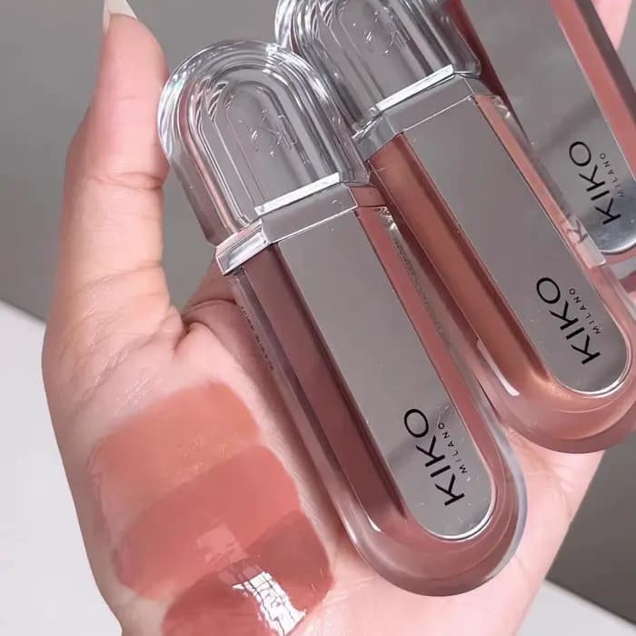 Kiko 3D Ginger Plumping Liquid Lip Glaze Transparent Lipgloss Mirror Lipstick Nourishing Full Lips Not Fading Natural Cosmetics