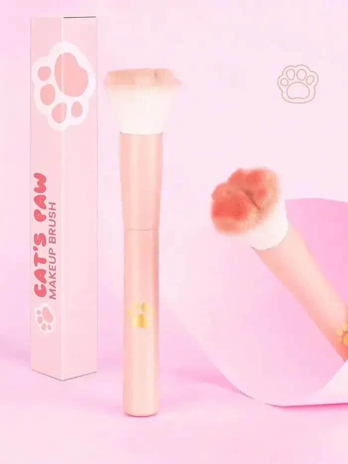 Nouveau pinceau à Blush patte de chat avec boîte de rangement