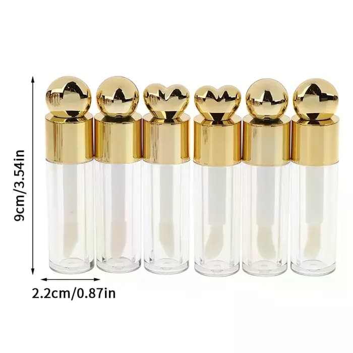 Tube de brillant à lèvres galvanisé Transparent de 5ml