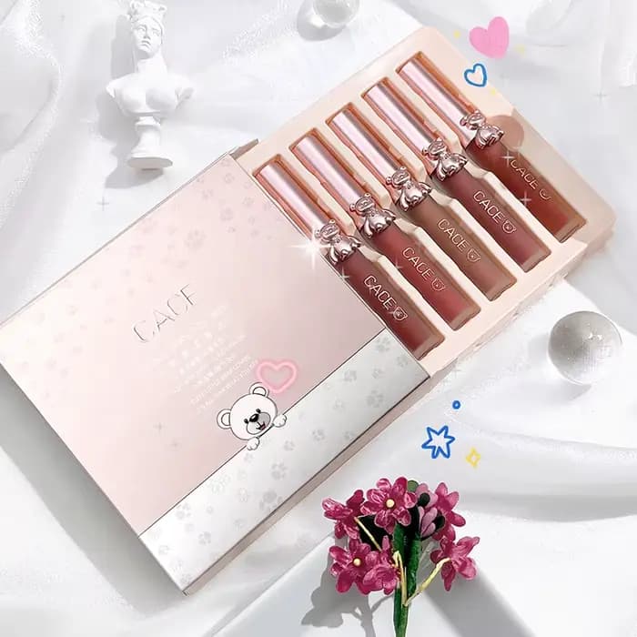CACE brillant à lèvres maquillage liquide rouge