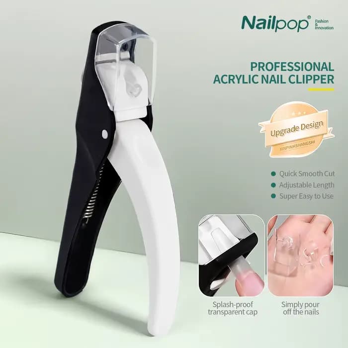 Nailpop coupe-ongles en forme de U acrylique faux ongles ciseaux pointe d'ongle coupe-bord manucure