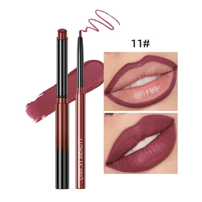 QIBEST mat nu rouge à lèvres stylo longue durée Lipliner crayon