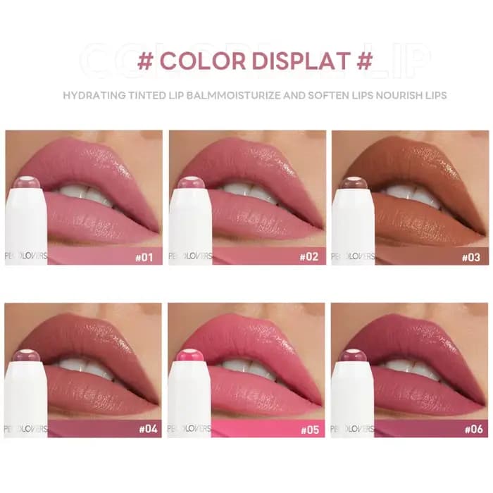 PECOLOVERS Rouge à lèvres imperméable pour femme – Brillant hydratant longue durée avec finition naturelle