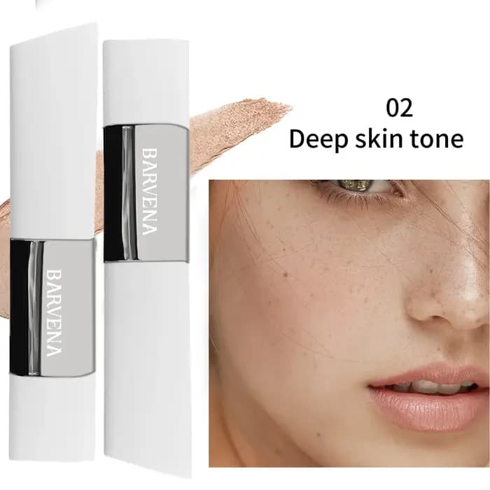 Bâton de fond de teint 2 en 1 à changement de couleur – Formule hydratante légère