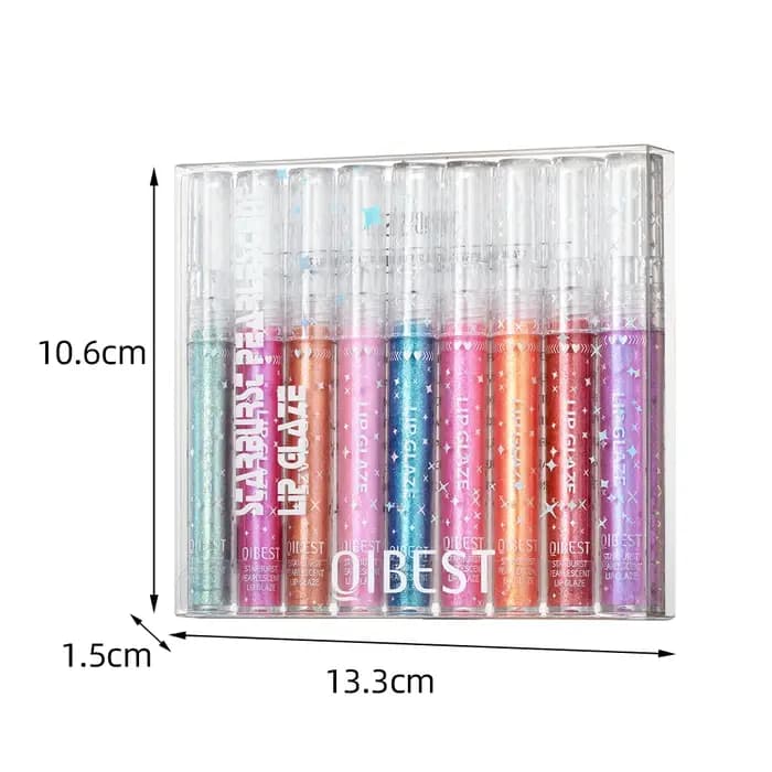 QIBEST – Kits de brillants à lèvres 9 couleurs