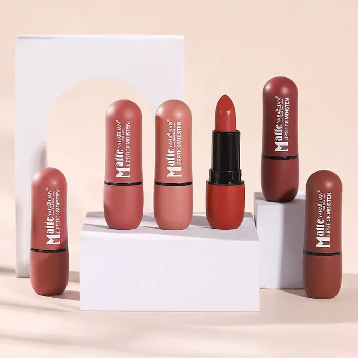 Rouge à lèvres mat 6 couleurs : coloris velours