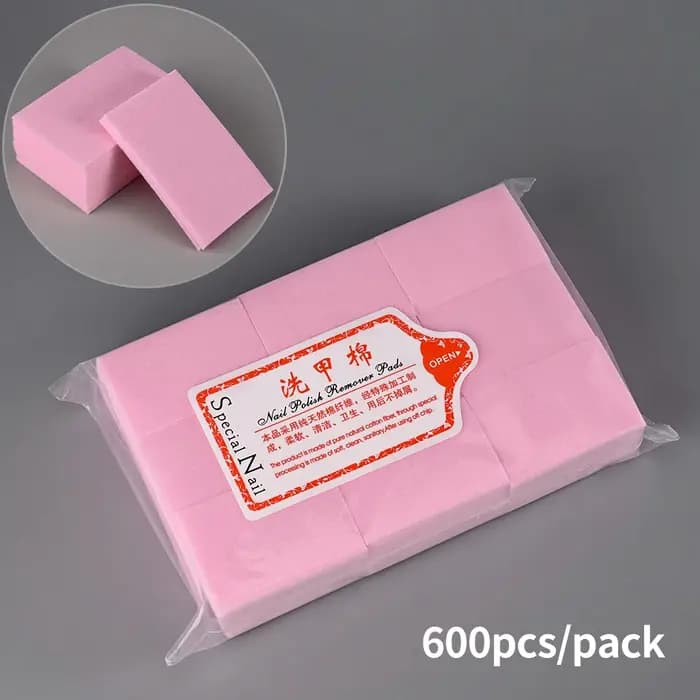 1000/600/500/100 pièces coton à ongles non pelucheux pour l'élimination du vernis Gel UV lingettes tampons en papier