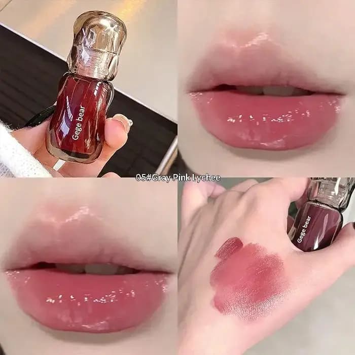 (HG)Gege bear 5ml teinte pour les lèvres brillant cristal formule hydratante automne/hiver