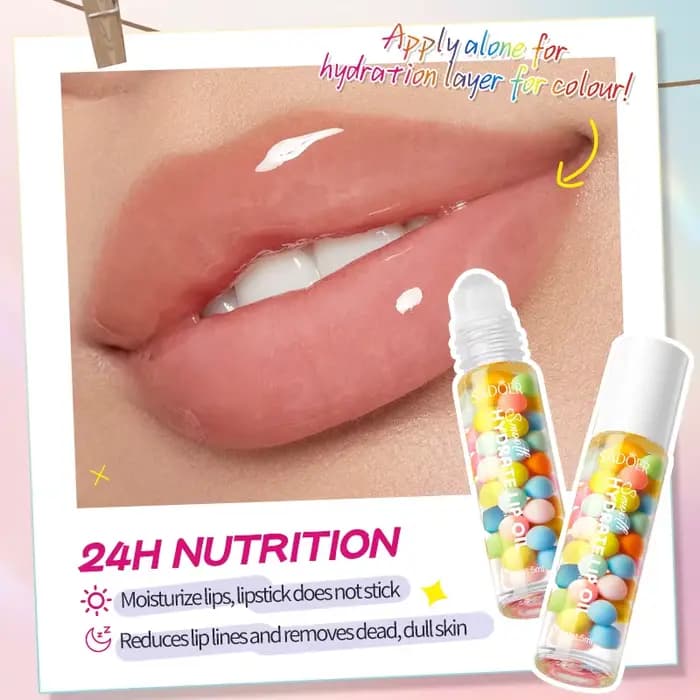 1/2/3 pièces SADOER Macaron huile à lèvres hydratante
