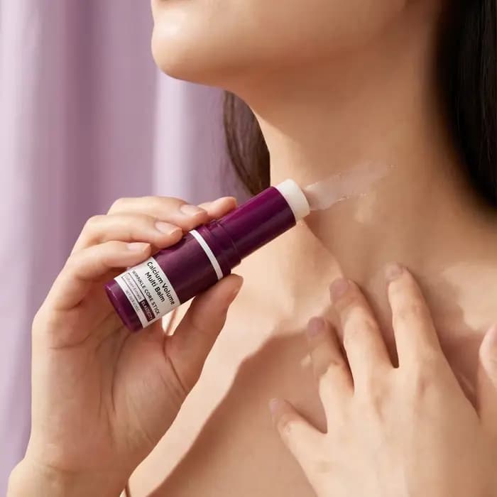 Baume multi-usages hydratant et nourrissant au collagène et au calcium pour les lèvres, les yeux, le visage et le cou – Soin quotidien portable en stick