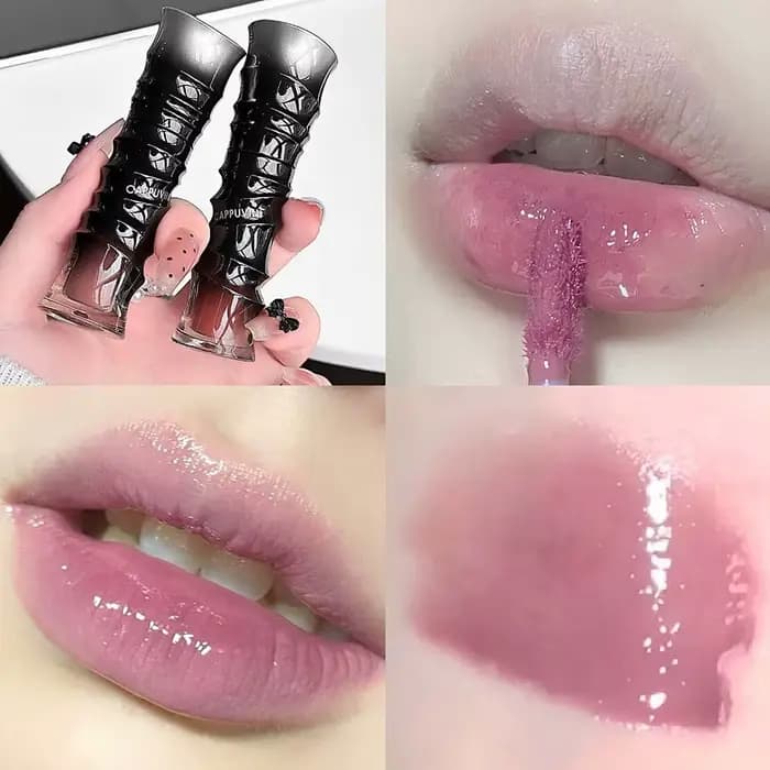 Teinte à lèvres brillante Crystal Punk rouge-brun