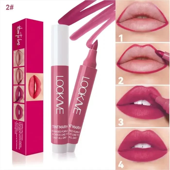 Crayon Marqueur Liquide Mat pour les Lèvres, Rouge à Lèvres Longue Tenue Imperméable, Teinte Nude Ro