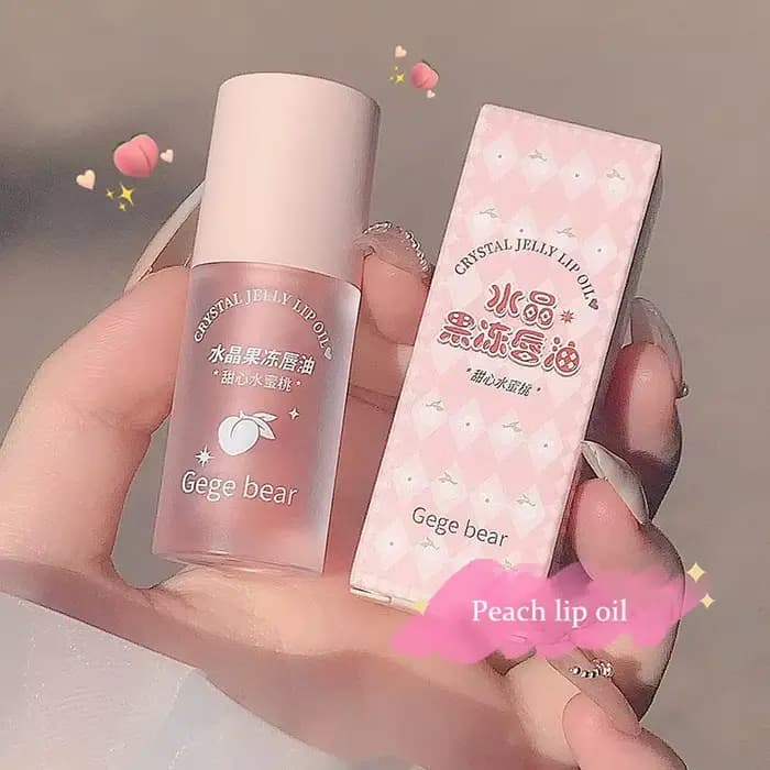 Huile à lèvres hydratante et repulpante aux fruits de la gamme Crystal Jelly – Pêche