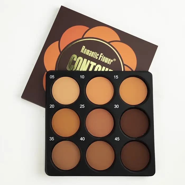 Palette de fond de teint bronze foncé 9 couleurs
