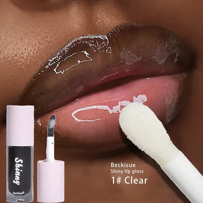 Gelée noir huile à lèvres brillant à l'eau miroir glaçure