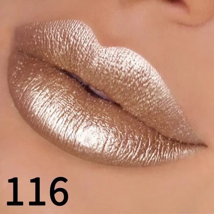 Rouge à lèvres à paillettes en 19 couleurs