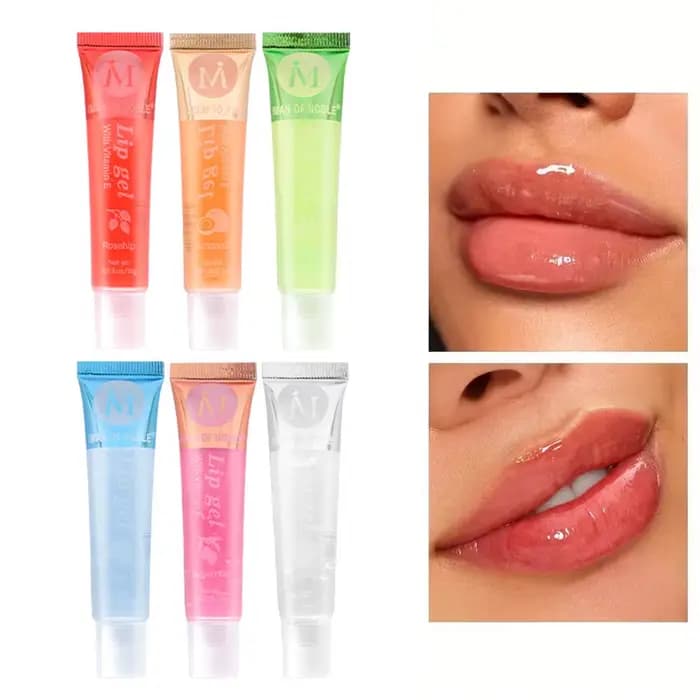 6 pièces saveur fruitée aqueux brillant à lèvres ensemble clair Gel
