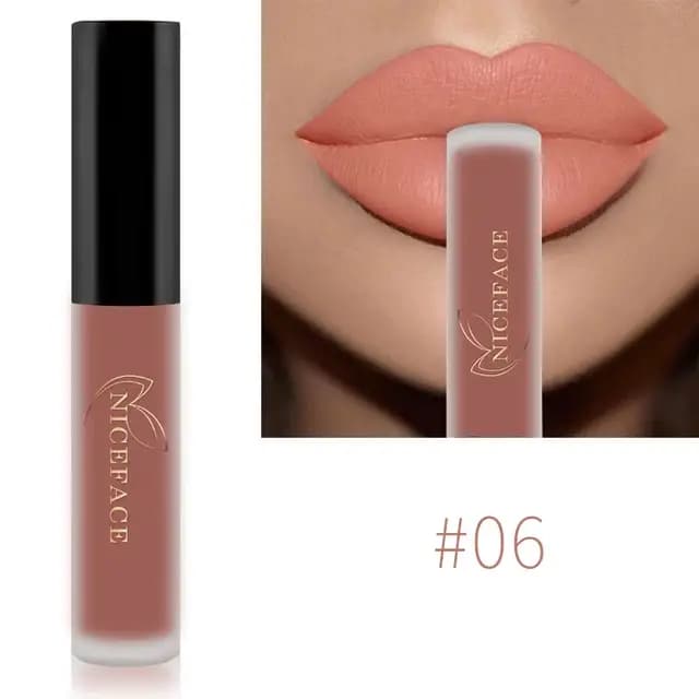NICEFACE 34 couleurs brillant à lèvres imperméable nu mat liquide rouge