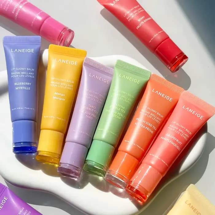 Baume à lèvres liquide cristallin Laneige Donut Lip Glaze avec applicateur en forme de pinceau